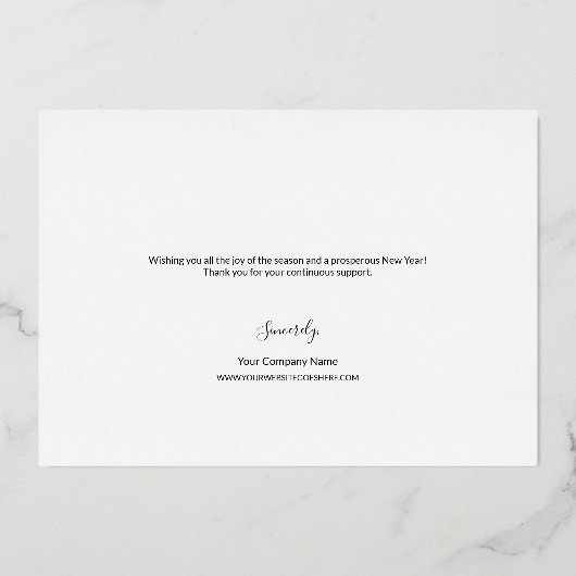 Prettige feestdagen Business Christmas Team Foto (Achterkant)