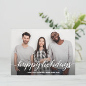 Prettige feestdagen Business Christmas Team Foto Feestdagenkaart (Staand voorkant)