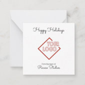 prettige feestdagen Business Corporation Logo Notitiekaartje (Voorkant)