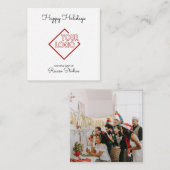 prettige feestdagen Business Corporation Logo Notitiekaartje (Voorkant / Achterkant)