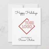 prettige feestdagen Business Corporation Logo Notitiekaartje (Voorkant)