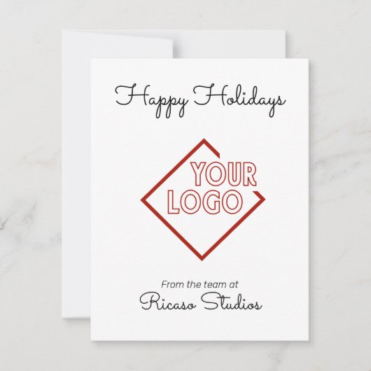 prettige feestdagen Business Corporation Logo Notitiekaartje (Voorkant)