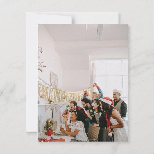 prettige feestdagen Business Corporation Logo Notitiekaartje (Achterkant)