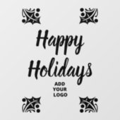 prettige feestdagen Business Logo - Aangepast Raamsticker (Vel)