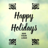 prettige feestdagen Business Logo - Aangepast Raamsticker (Vel 3)