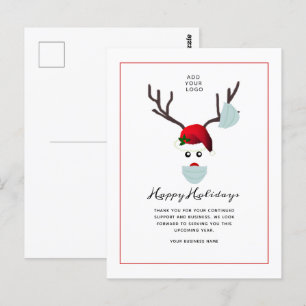 prettige feestdagen Business Logo kerstrenrender Briefkaart