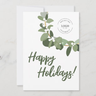 prettige feestdagen Business logo Wreats Green Whi Feestdagenkaart