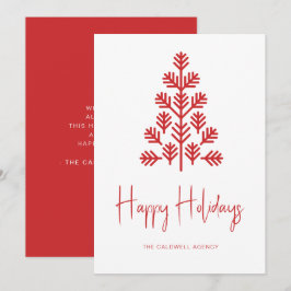 prettige feestdagen Business Red Holiday Kaart
