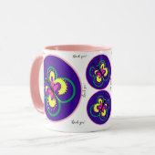 Prettige feestdagen Butterfly? Bedankt Coffee Mok (Voorkant links)