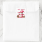 Prettige feestdagen cacaognoom Kerstmis Vierkante Sticker (Tas)