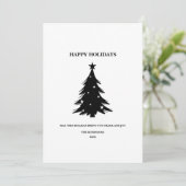Prettige feestdagen Cadeau Kaart met Pine Trees &  (Staand voorkant)