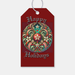 prettige feestdagen cadeaulabel