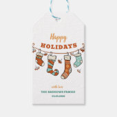 prettige feestdagen cadeaulabel (Voorkant)