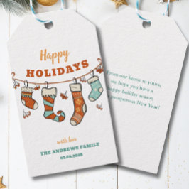 prettige feestdagen cadeaulabel