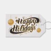 prettige feestdagen cadeaulabel (Voorkant (Horizontaal))