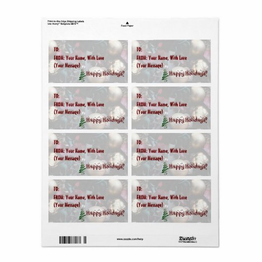 prettige feestdagen cadeaulabel voor Label - Aanpa (Full Sheet)