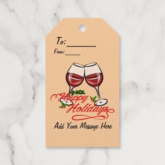 prettige feestdagen cadeaulabels (Achterkant)