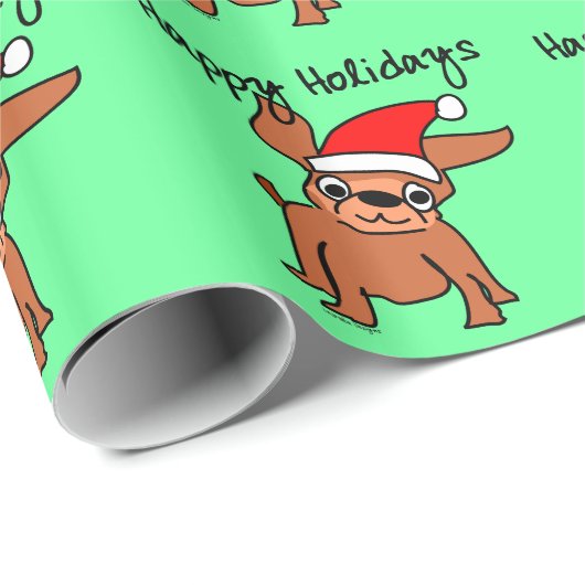 prettige feestdagen cadeaupapier (Rol Hoek)