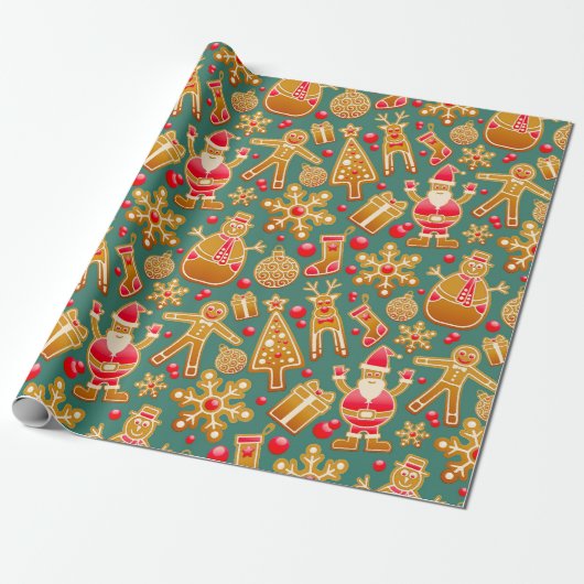 prettige feestdagen cadeaupapier (Uitgerold)