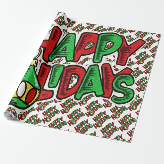 PRETTIGE FEESTDAGEN - CADEAUPAPIER (Uitgerold)