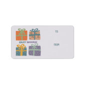 PRETTIGE FEESTDAGEN Cadeaus Bogen Kerst CUSTOM TO  Etiket (Voorkant)