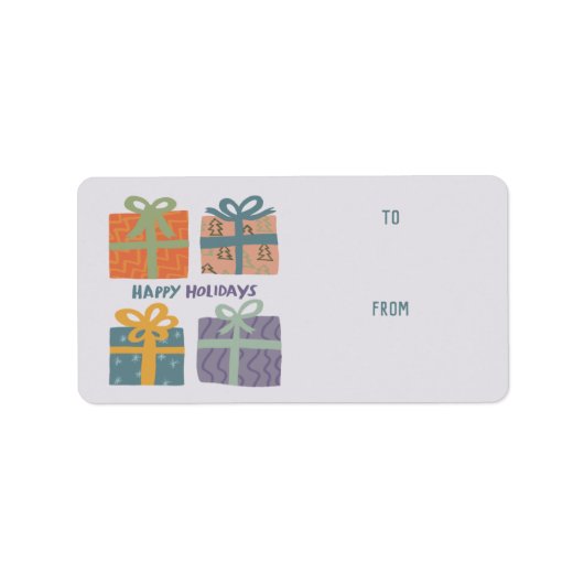 PRETTIGE FEESTDAGEN Cadeaus Bogen Kerst CUSTOM TO  Etiket (Voorkant)