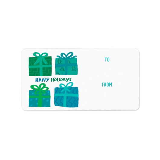 PRETTIGE FEESTDAGEN Cadeaus Bogen Kerst CUSTOM TO Etiket (Voorkant)