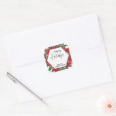 prettige feestdagen cadeaus Enveloppen kerstwensen Vierkante Sticker (Envelop)
