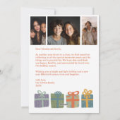 PRETTIGE FEESTDAGEN CADEAUS KERST CUSTOM 3 Foto's Feestdagenkaart (Achterkant)