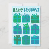 PRETTIGE FEESTDAGEN CADEAUS KERST CUSTOM 3 Foto's Feestdagenkaart (Voorkant)