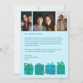 PRETTIGE FEESTDAGEN CADEAUS KERST CUSTOM 3 Foto's Feestdagenkaart (Achterkant)