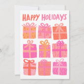 PRETTIGE FEESTDAGEN CADEAUS KERST CUSTOM 3 Foto's Feestdagenkaart (Voorkant)