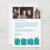 PRETTIGE FEESTDAGEN CADEAUS KERST CUSTOM 3 Foto's Feestdagenkaart (Achterkant)