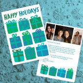 PRETTIGE FEESTDAGEN CADEAUS KERST CUSTOM 3 Foto's Feestdagenkaart