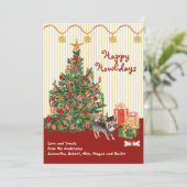 prettige feestdagen Cadeaus met stamhoutbomen in C (Staand voorkant)