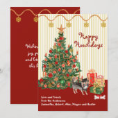 prettige feestdagen Cadeaus met stamhoutbomen in C (Voorkant / Achterkant)