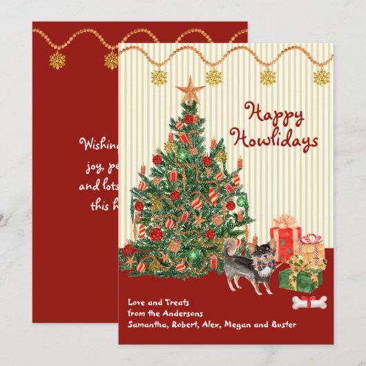 prettige feestdagen Cadeaus met stamhoutbomen in C (Voorkant / Achterkant)