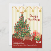 prettige feestdagen Cadeaus van bruine Dachshund (Voorkant)