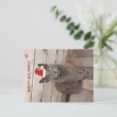 Prettige feestdagen CaGrey Cat Briefkaart (Staand voorkant)