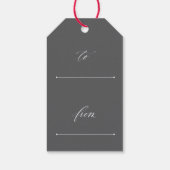 Prettige feestdagen Calligrafie Gift Label Cadeaulabel (Achterkant)