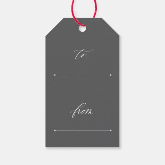 Prettige feestdagen Calligrafie Gift Label Cadeaulabel (Achterkant)