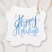 prettige feestdagen Calligrafie Holiday Gift Bedankjes Labels (Achterkant)