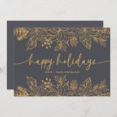 Prettige feestdagen Calligrafie Script Business |  Feestdagenkaart (Voorkant / Achterkant)