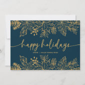 Prettige feestdagen Calligrafie Script Business |  Feestdagenkaart (Voorkant)