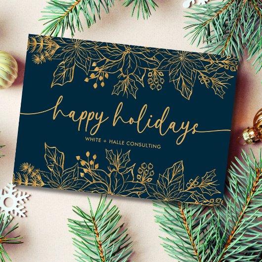 Prettige feestdagen Calligrafie Script Business | Kaart