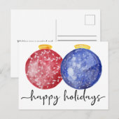 Prettige feestdagen Calligrafie Waterverf Ornament (Voorkant / Achterkant)