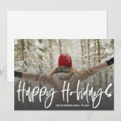 prettige feestdagen Calligrafie White Feestdagenkaart (Voorkant / Achterkant)