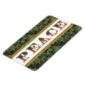 Prettige feestdagen Camo Square Magnet Magneet (Linkerzijde)
