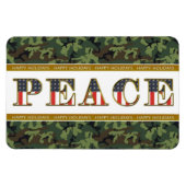 Prettige feestdagen Camo Square Magnet Magneet (Horizontaal)