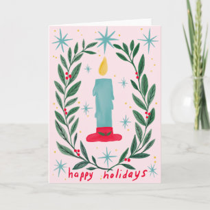 Prettige feestdagen Candle Botanical Handmade Chri Kaart